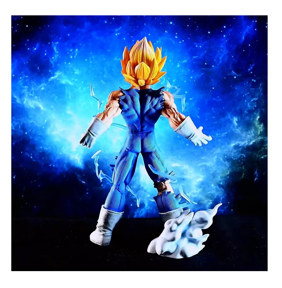 Foto 4 pulgar | Figura Majin Vegeta Dragon Ball Z 27cm+ 2 Cabeza Y Brazalete Lab.g Azul
