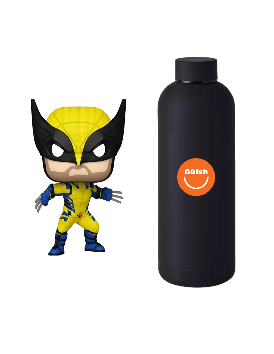 Foto 1 | Funko Pop Marvel: Wolverine + Termo De Regalo Güish