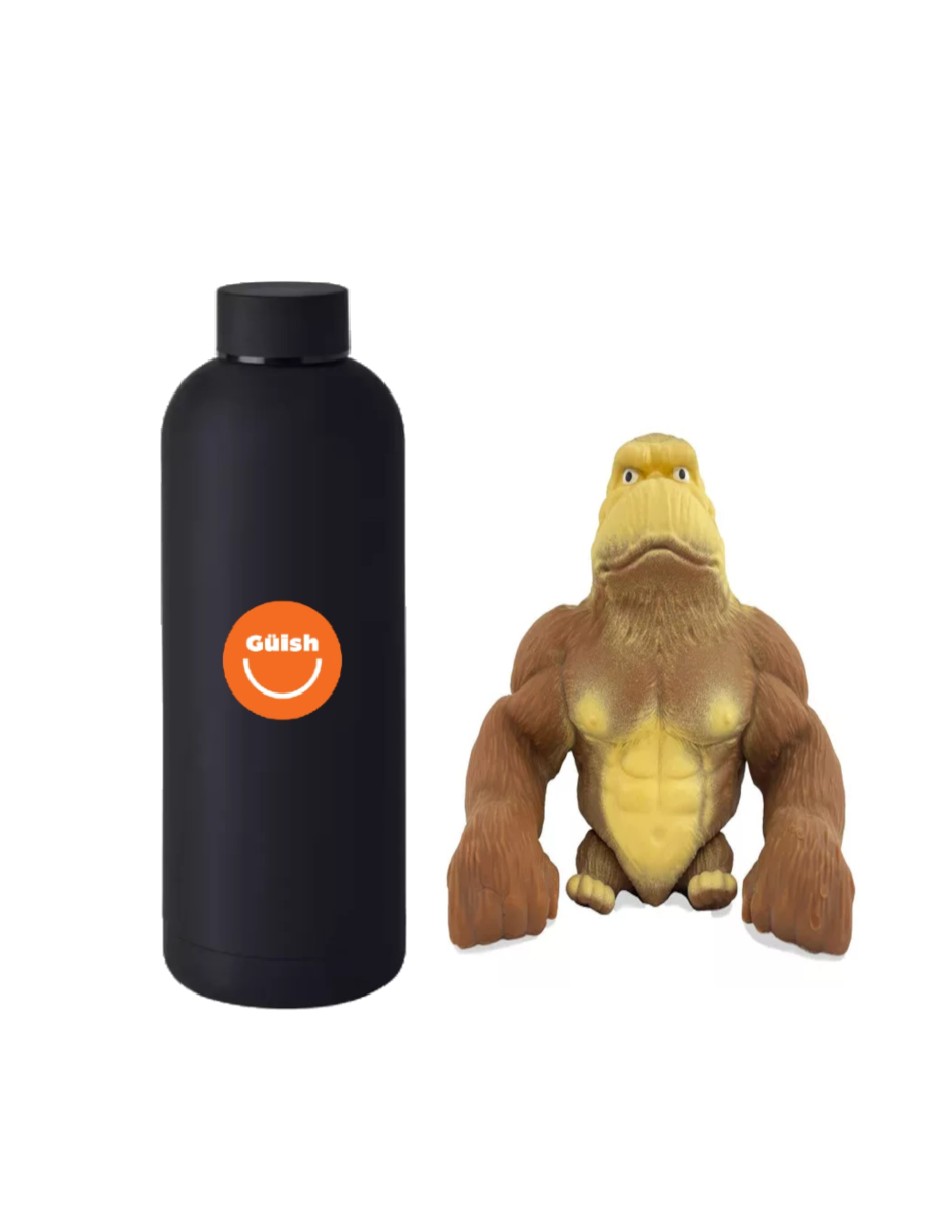 Juguete Monkey World + Termo De Regalo Güish