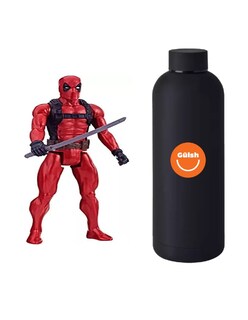 Foto 1 | Marvel Deadpool Figura De Acción + Termo De Regalo Güish