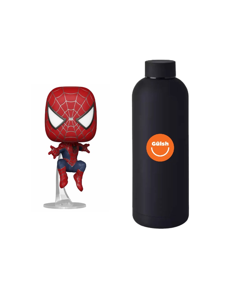Foto 1 | Funko Pop! Marvel: Spiderman + Termo De Regalo Güish