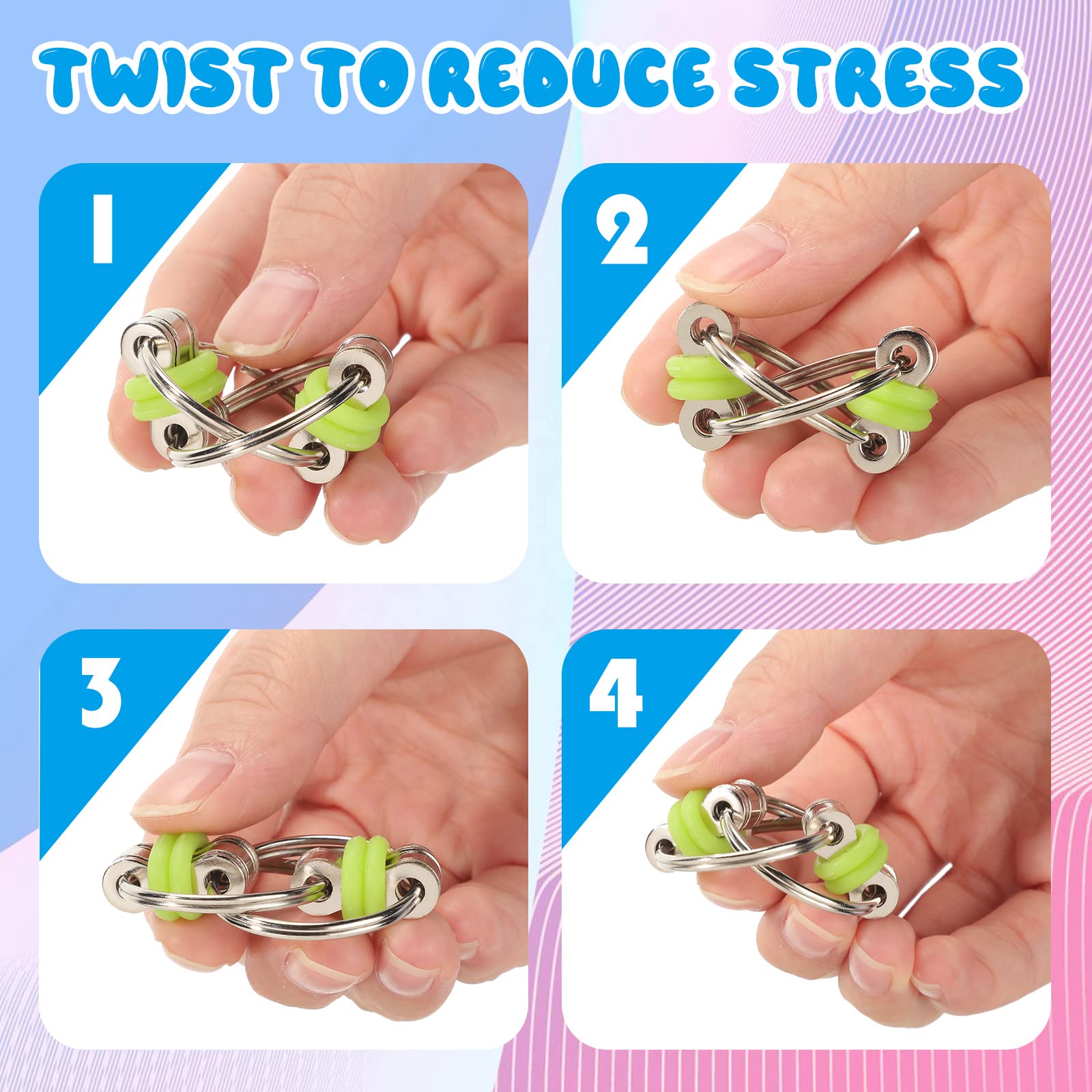 Foto 4 pulgar | Fidget Chain Toy Skylety Bike, 60 Unidades, Para Aliviar El Estrés - Venta Internacional.