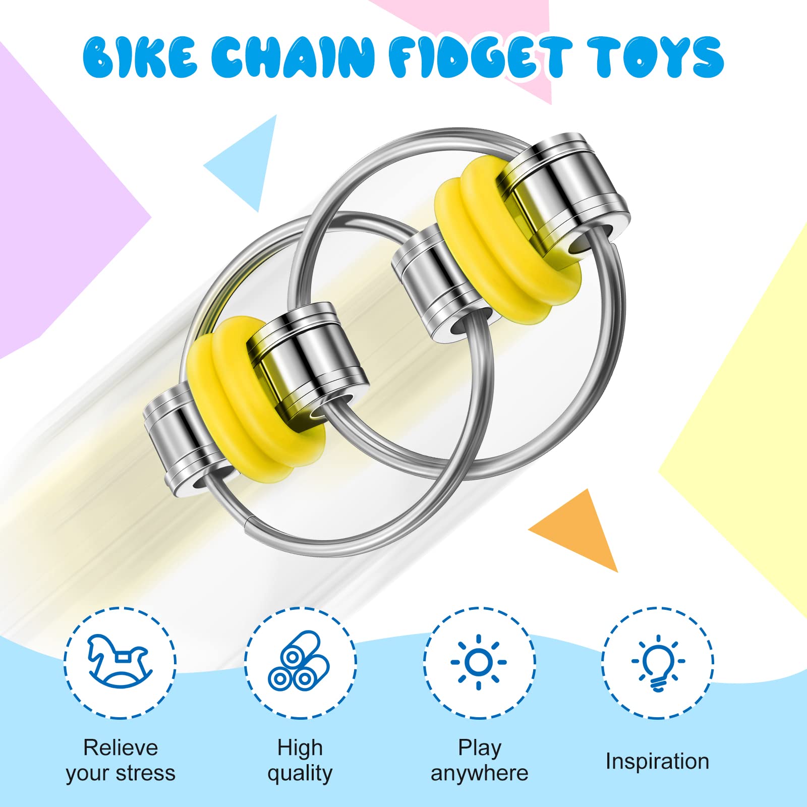 Foto 6 pulgar | Fidget Chain Toy Skylety Bike, 60 Unidades, Para Aliviar El Estrés - Venta Internacional.