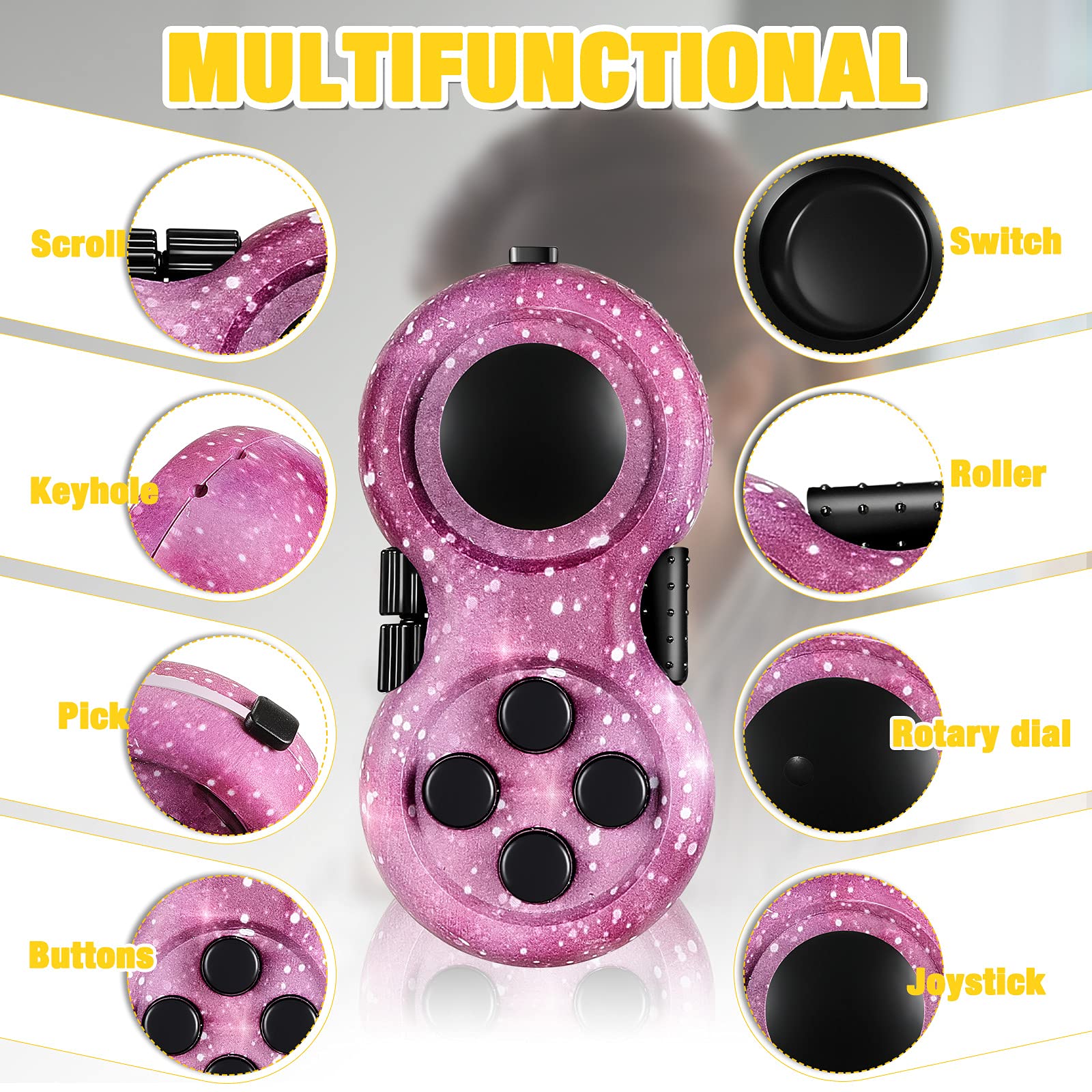 Foto 4 pulgar | Almohadilla de Control Antiestrés Fidget Pad Fidget Toy 2 Unidades - Venta Internacional