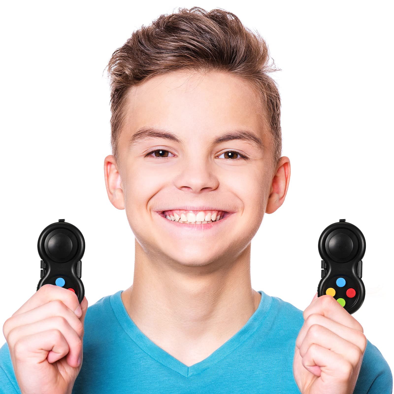 Foto 7 pulgar | Almohadilla de Control Antiestrés Fidget Pad Skylety 2 Unidades Negro - Venta Internacional