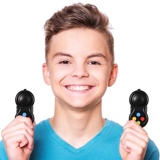 Foto 6 | Almohadilla de Control Antiestrés Fidget Pad Skylety 2 Unidades Negro - Venta Internacional