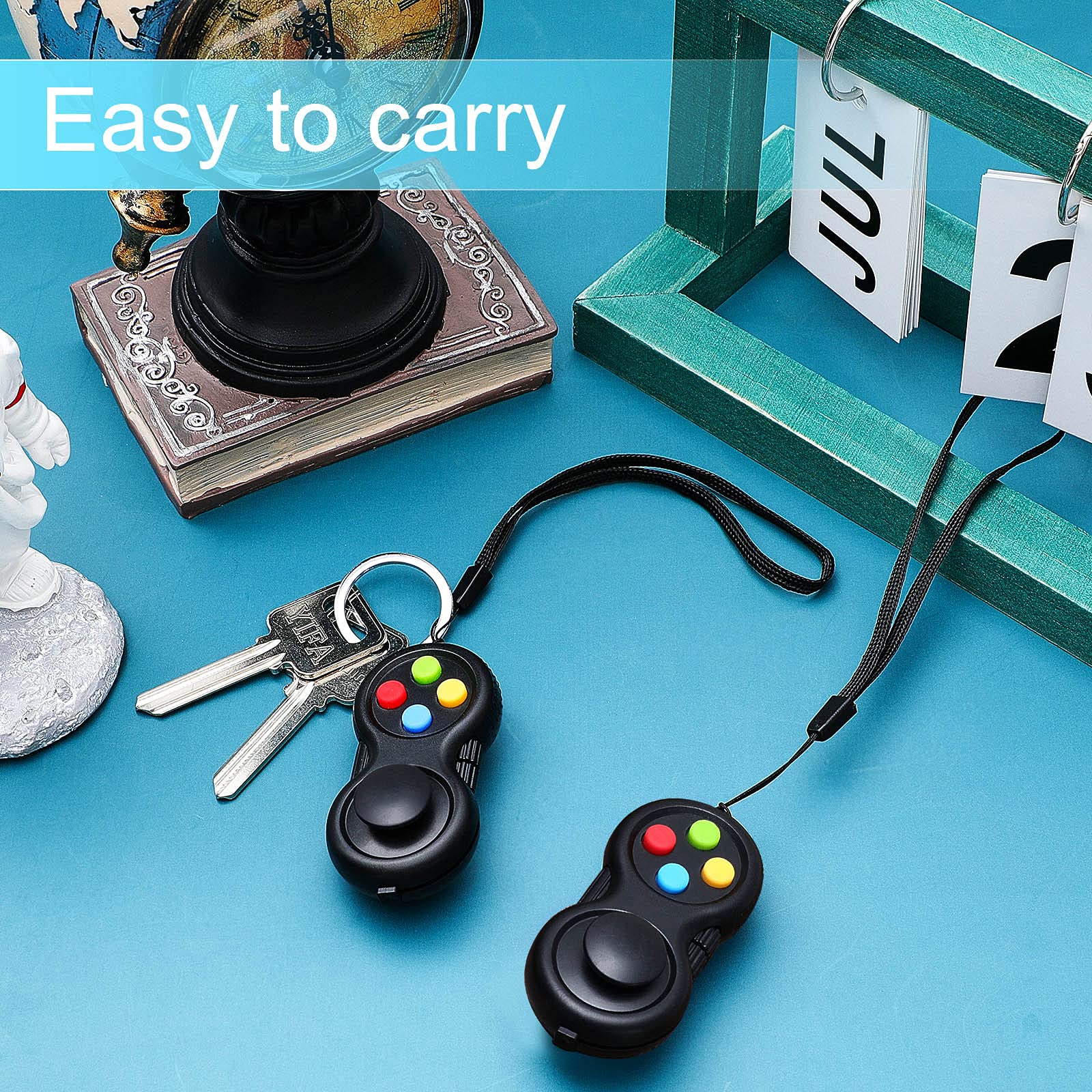 Foto 8 pulgar | Almohadilla de Control Antiestrés Fidget Pad Skylety 2 Unidades Negro - Venta Internacional