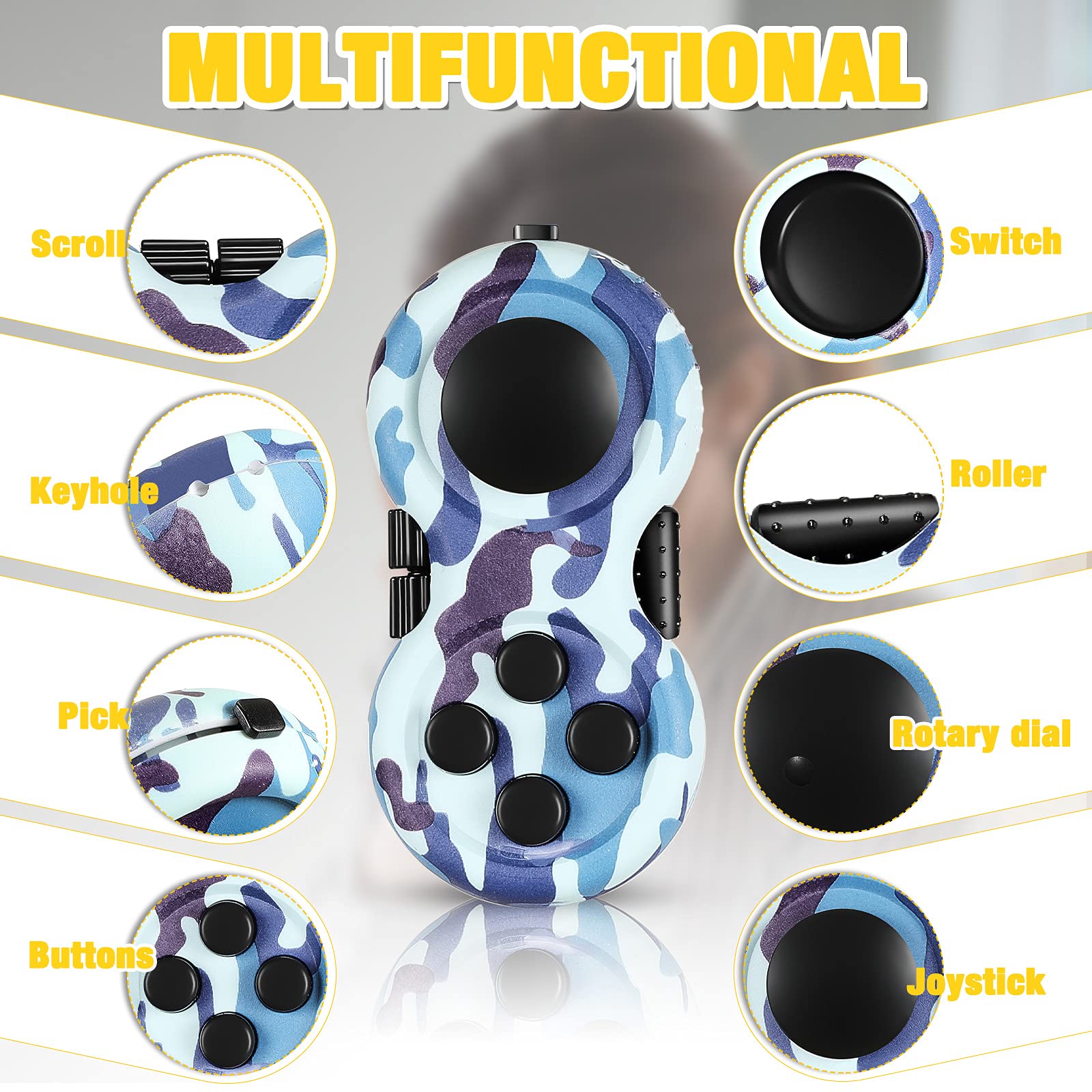 Foto 3 | Almohadilla de Control Antiestrés Fidget Pad Skylety 2 Unidades - Venta Internacional