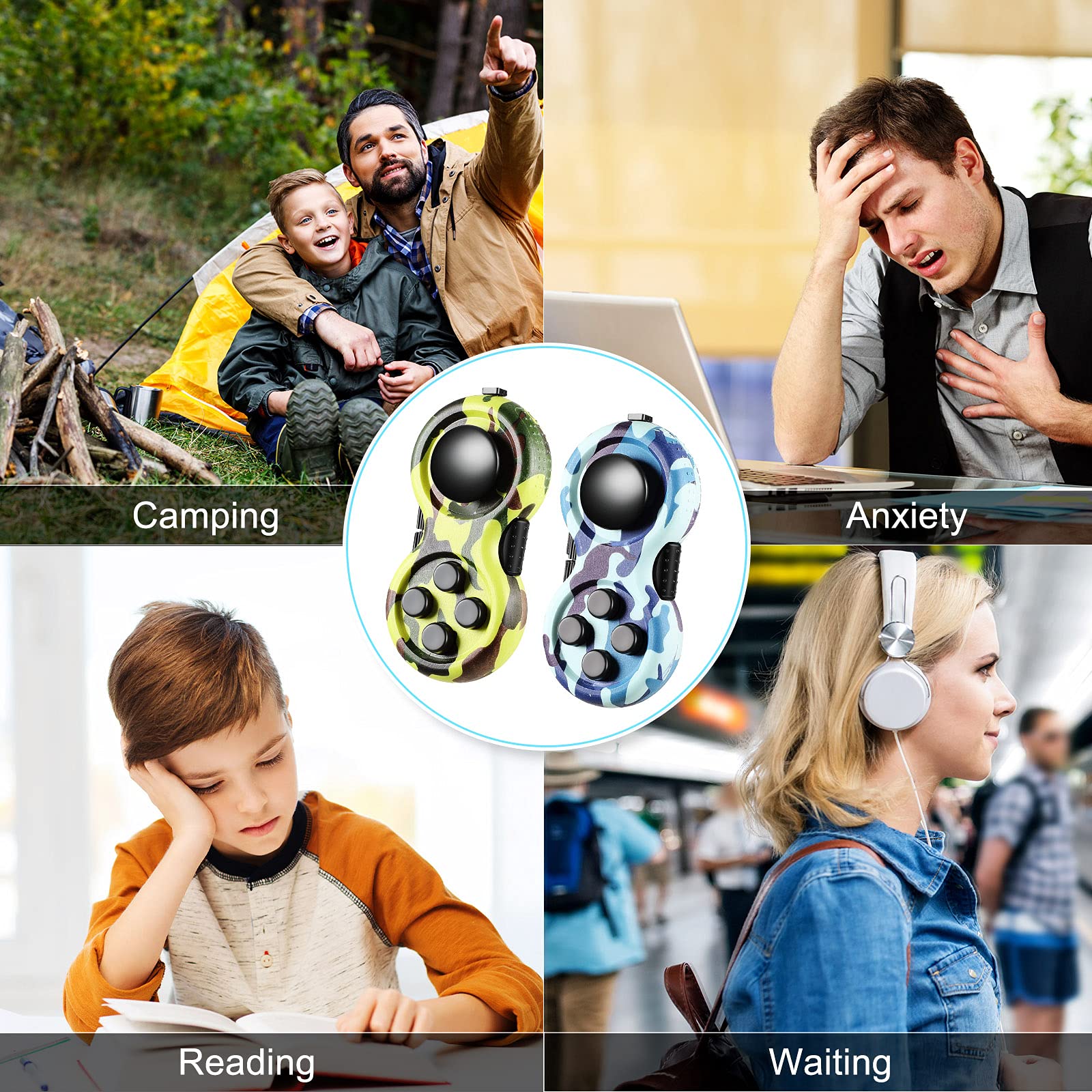 Foto 5 pulgar | Almohadilla de Control Antiestrés Fidget Pad Skylety 2 Unidades - Venta Internacional