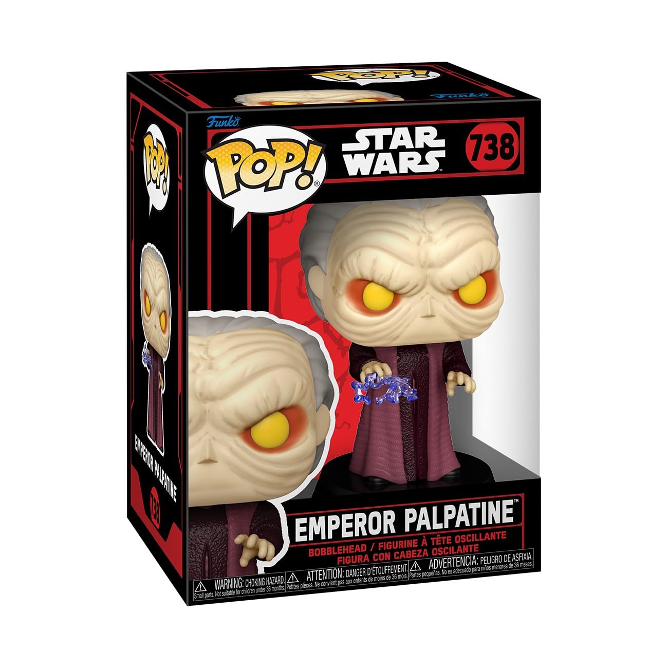 Foto 2 pulgar | Figura Funko Pop! Star Wars Darkside: Emperador Palpatine - Venta Internacional