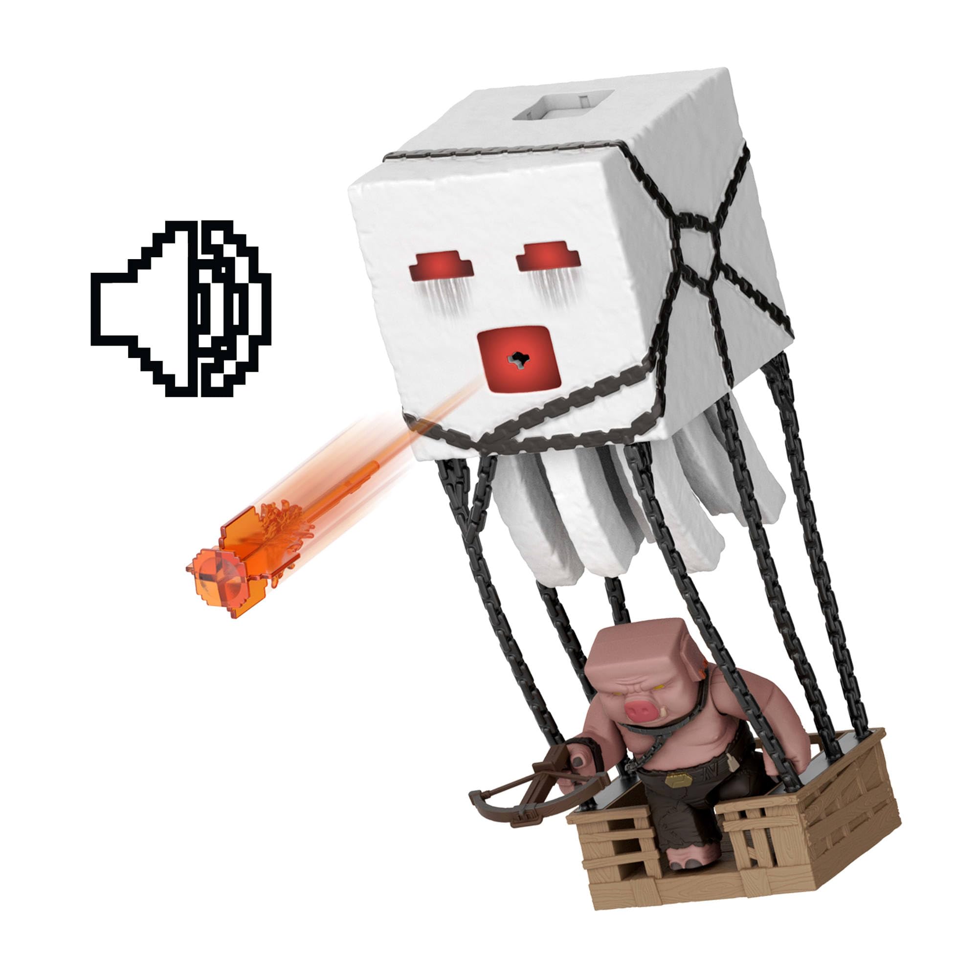 Foto 5 pulgar | Set De Figuras De Acción Minecraft Blast Attack Ghast Con Luces - Venta Internacional.