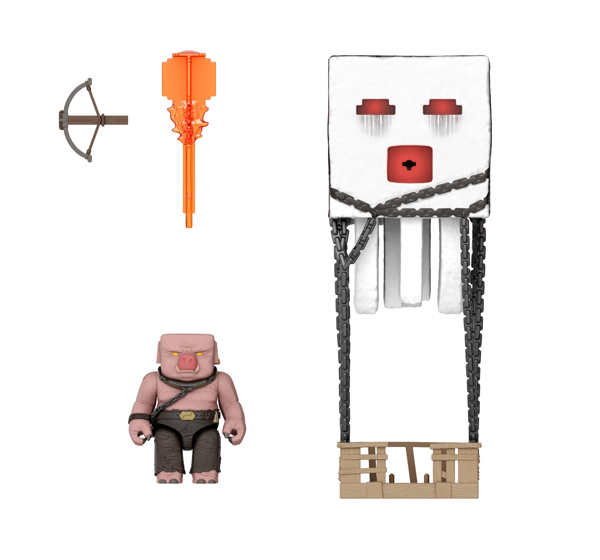 Foto 7 pulgar | Set De Figuras De Acción Minecraft Blast Attack Ghast Con Luces - Venta Internacional.