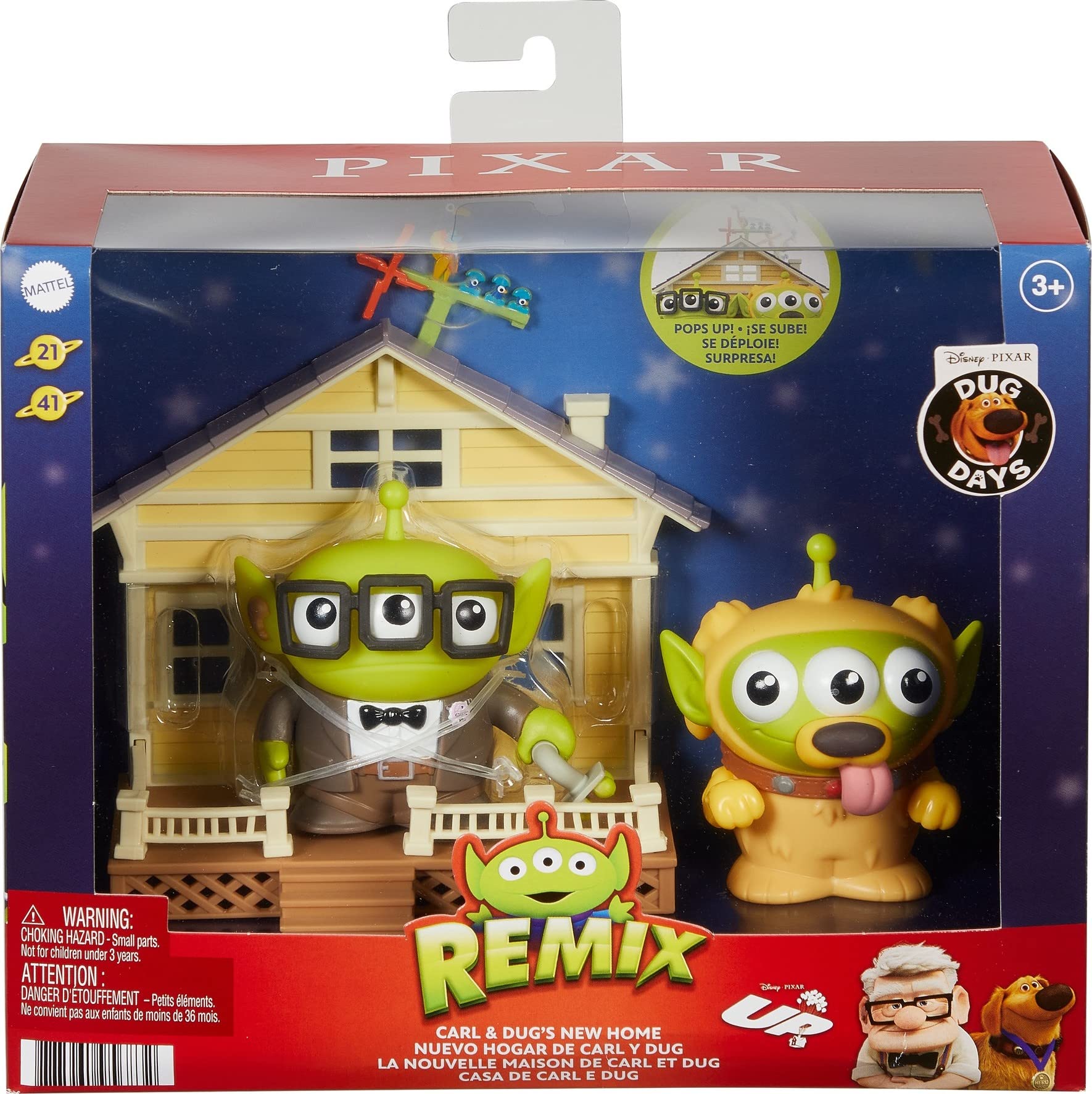 Foto 7 pulgar | Figura Toy Mattel Toy Story 4 Alien Remix Carl Fredricksen & Dug Con House - Venta Internacional.