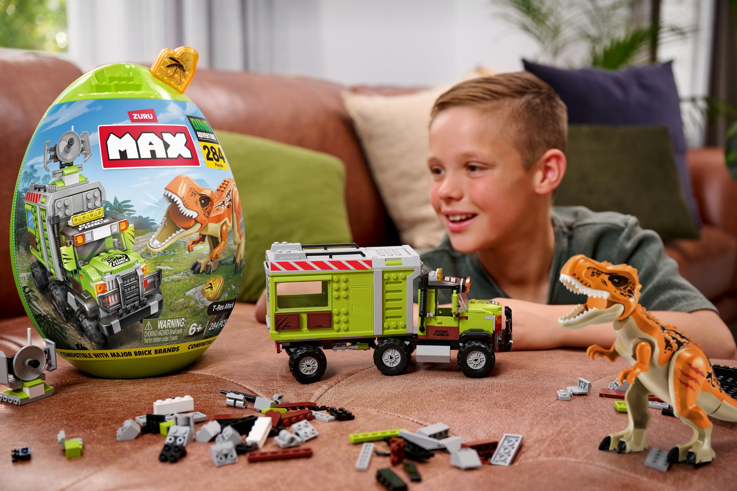 Foto 5 | Bloques Armables Zuru Max-Dino Adventure Us 1 Huevo con 284 Piezas - Venta Internacional