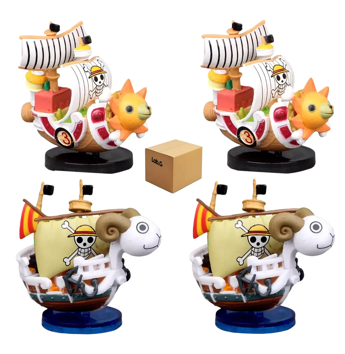 Foto 2 pulgar | Muñecos Y Figuras De Acción Lab.g One Piece Mini Ship Thousand Sunny 4 Pzs, Multicolor