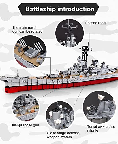 Foto 4 | Set De Construcción General Jim's Military Uss Missouri Ww2 - Venta Internacional.