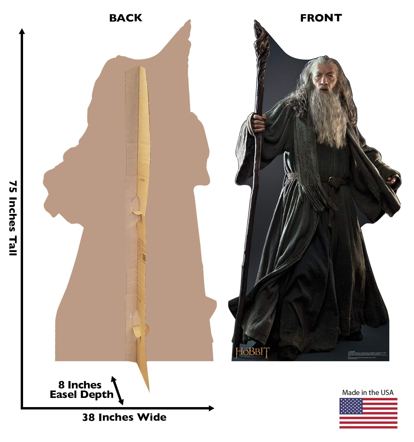 Foto 3 pulgar | Personajes De Cartón Recortados De Cartón Vertical Gandalf El Hobbit - Venta Internacional.
