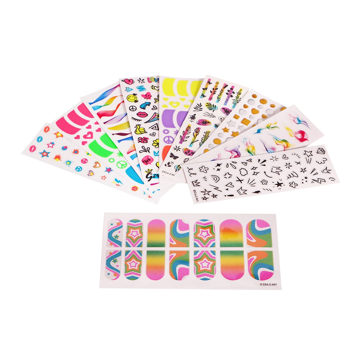 Foto 4 pulgar | Juego De Uñas Shimmer And Sparkle Neon Craze Graffiti