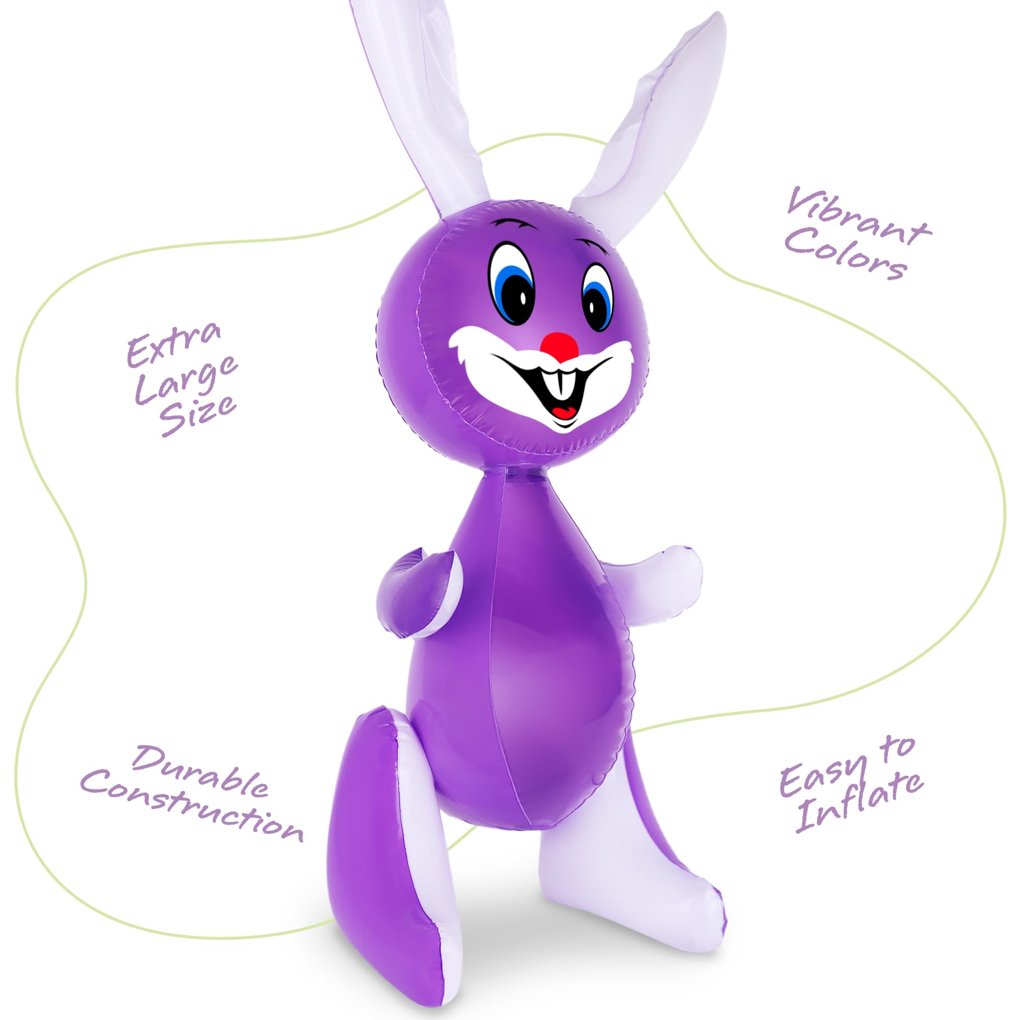 Foto 4 | Set de Conejitos de Pascua Inflables Artcreativity Rabbit de 90 cm 4 Piezas- Venta Internacional