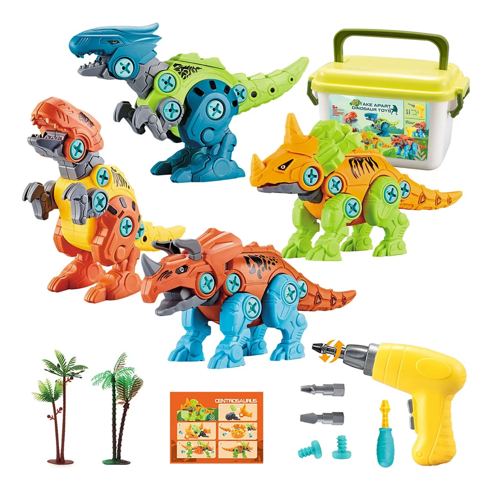 Foto 1 | 4 Modelos Juguete De Dinosaurio Niño Montaje