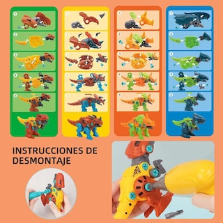 Foto 3 | 4 Modelos Juguete De Dinosaurio Niño Montaje