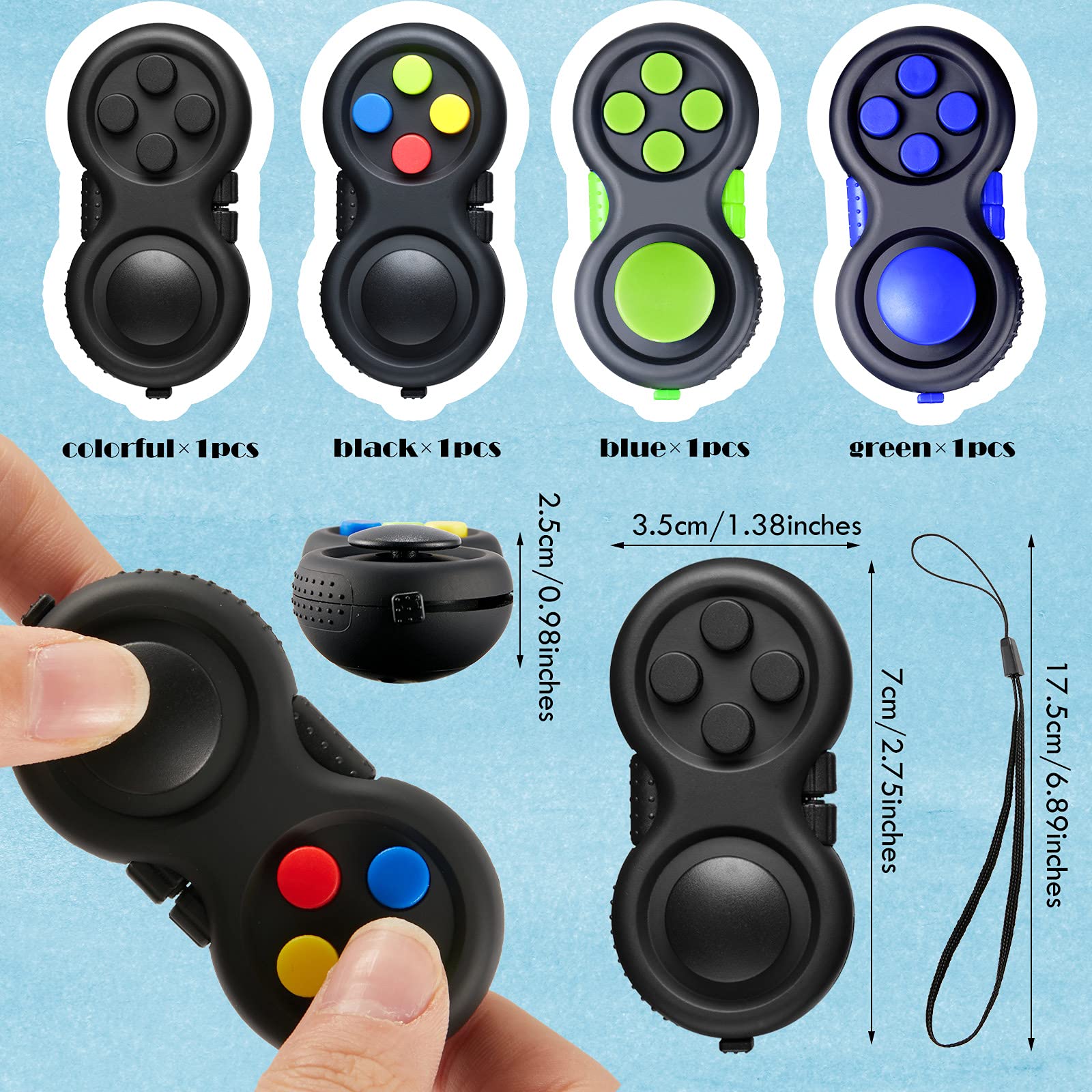 Foto 3 pulgar | Controlador De Juegos Fidget Skylety Con Cordón, 4 Unidades, Surtido - Venta Internacional.