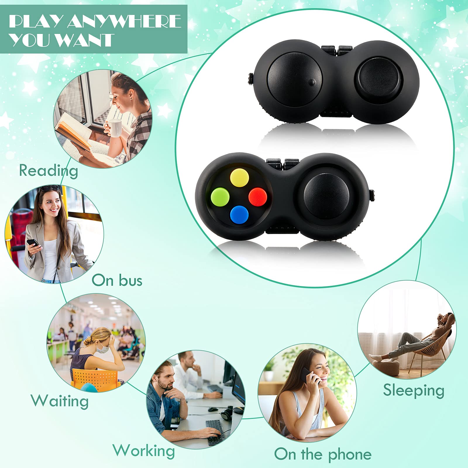 Foto 6 pulgar | Controlador De Juegos Fidget Skylety Con Cordón, 4 Unidades, Surtido - Venta Internacional.