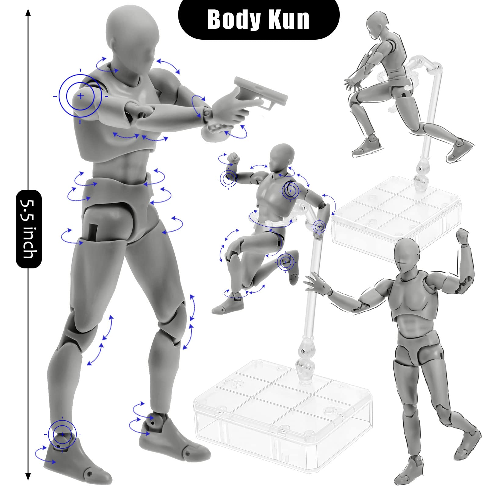 Foto 2 | Set Yookeer Body Kun Y Body Chan Dx Para Dibujar Figuras De Acción - Venta Internacional.