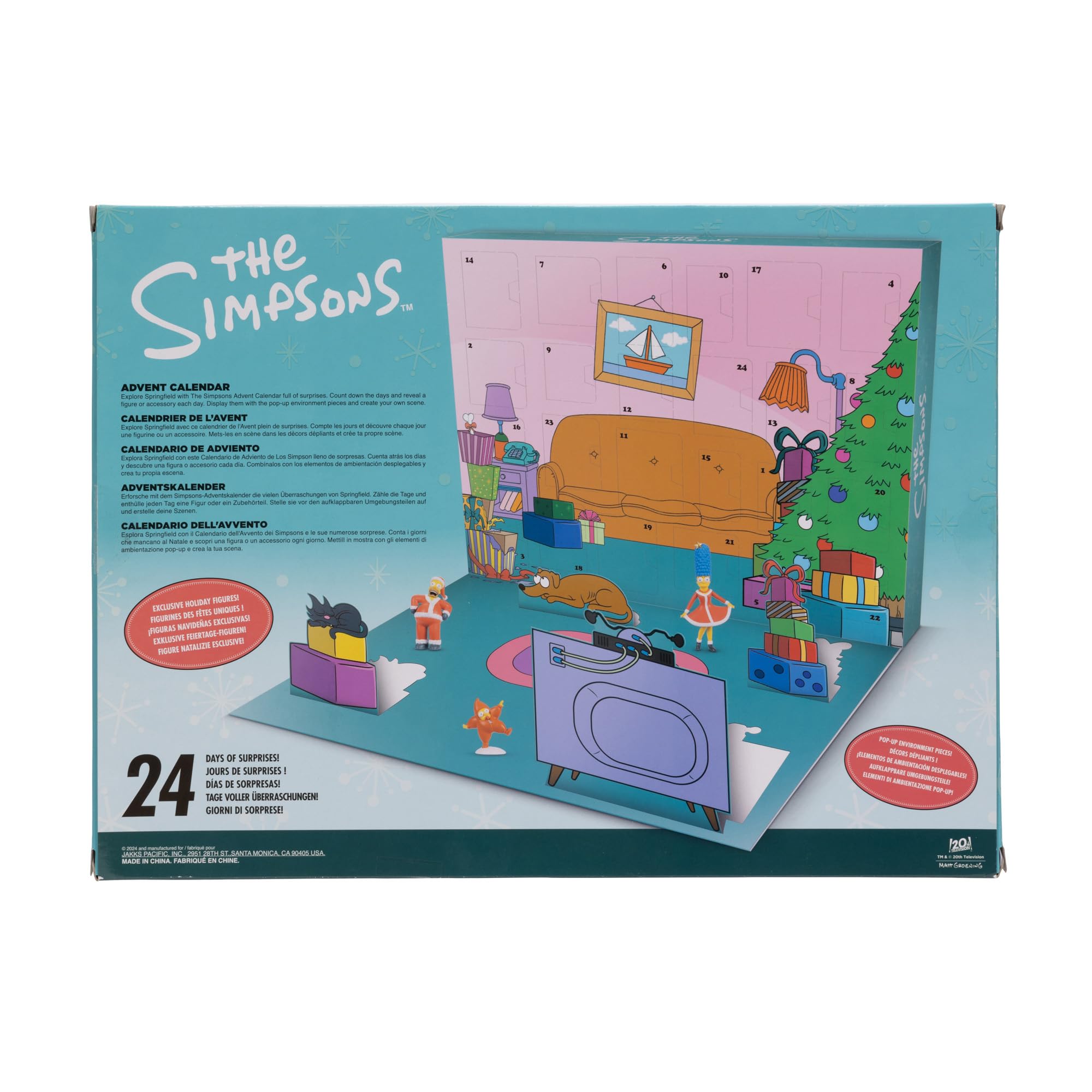 Foto 4 pulgar | Calendario De Adviento Jakks Pacific Disney Los Simpson 2024 - Venta Internacional.