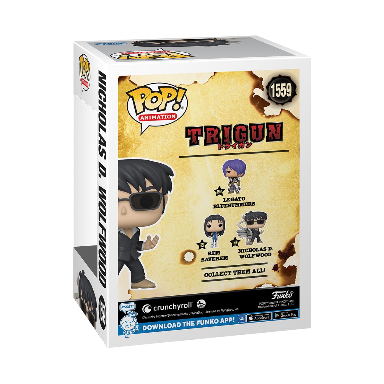 Foto 4 pulgar | Figura De Acción Funko Pop! Trigun De Animación Nicholas D. Wolfwood - Venta Internacional.