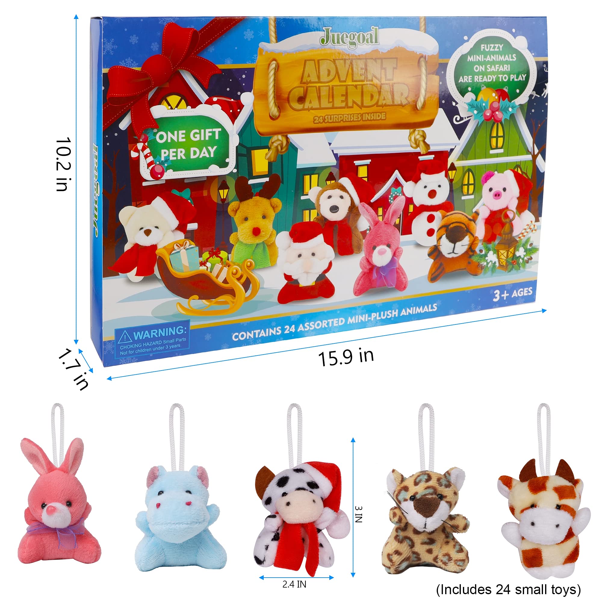 Foto 4 | Calendario De Adviento Juegoal 2024 Para Niños Con 24 Minijuguetes De Peluche - Venta Internacional.
