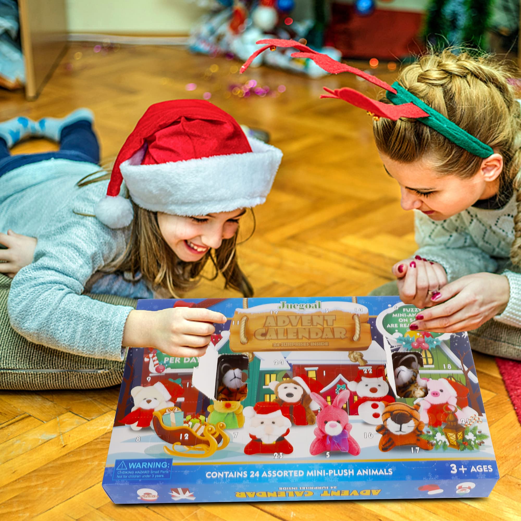 Foto 6 | Calendario De Adviento Juegoal 2024 Para Niños Con 24 Minijuguetes De Peluche - Venta Internacional.