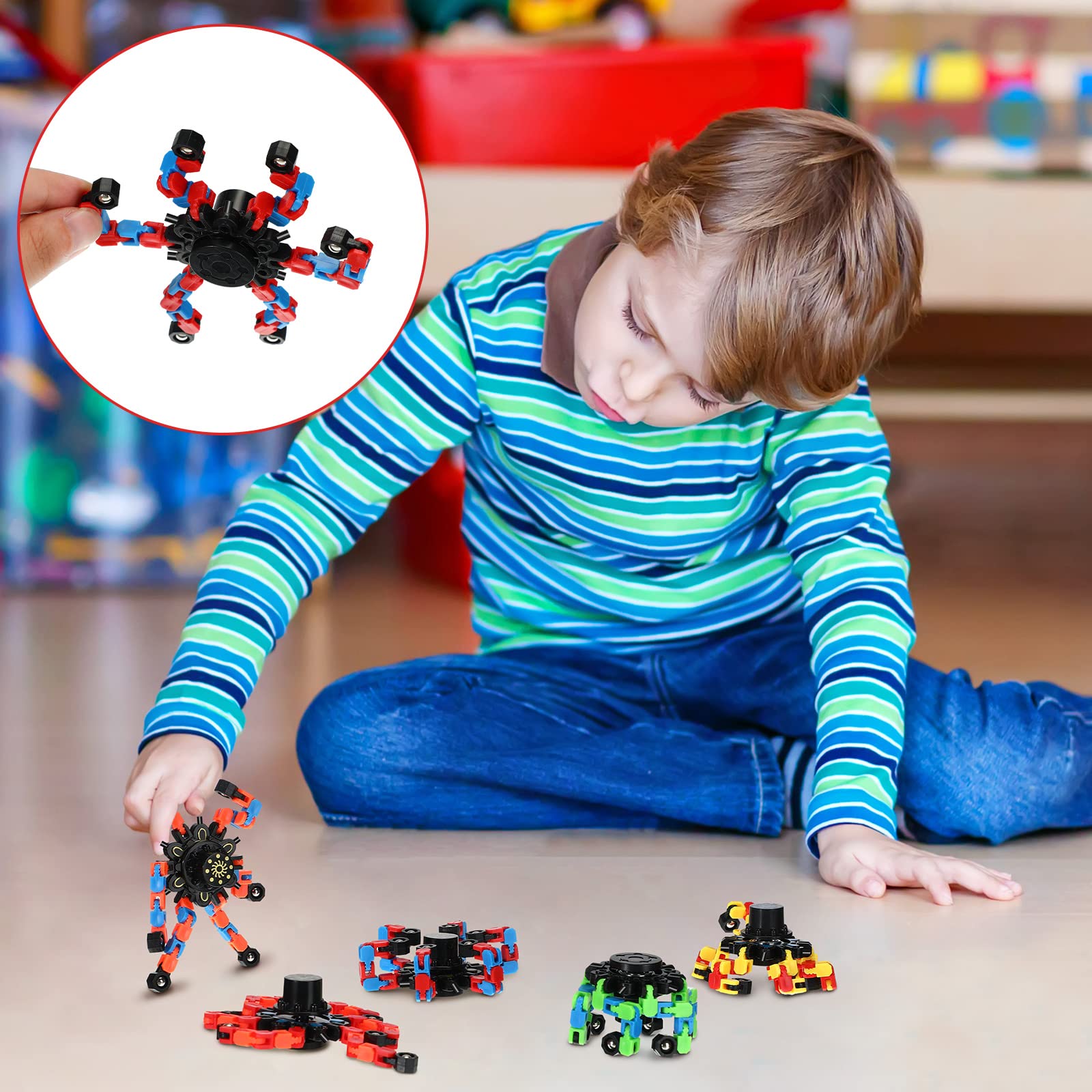 Foto 6 pulgar | Robot De Cadena Transformable Jerify Sensory Fidget Toy X40 - Venta Internacional.