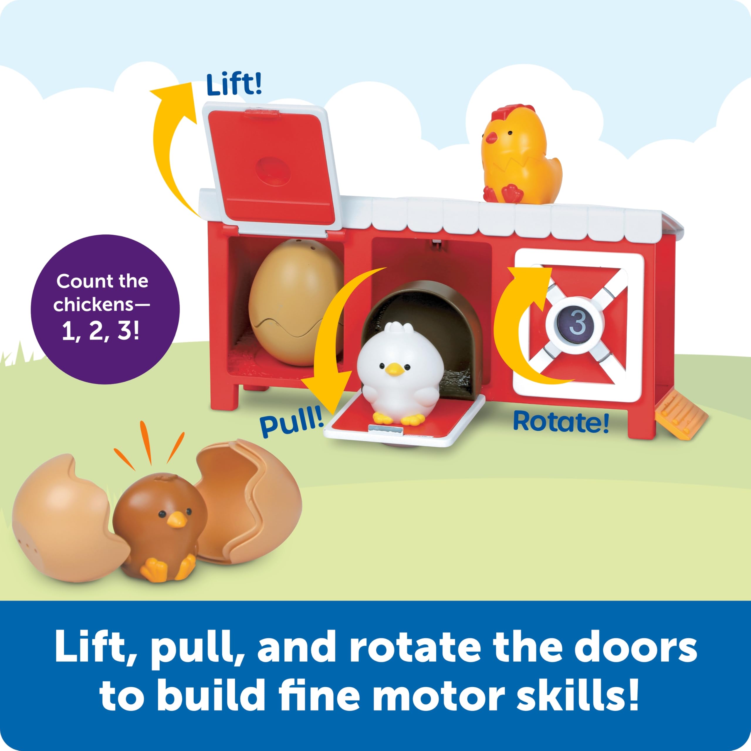 Foto 3 | Recursos Para Aprender A Jugar En Peeksville Hide & Cheep Chicken Coop - Venta Internacional.