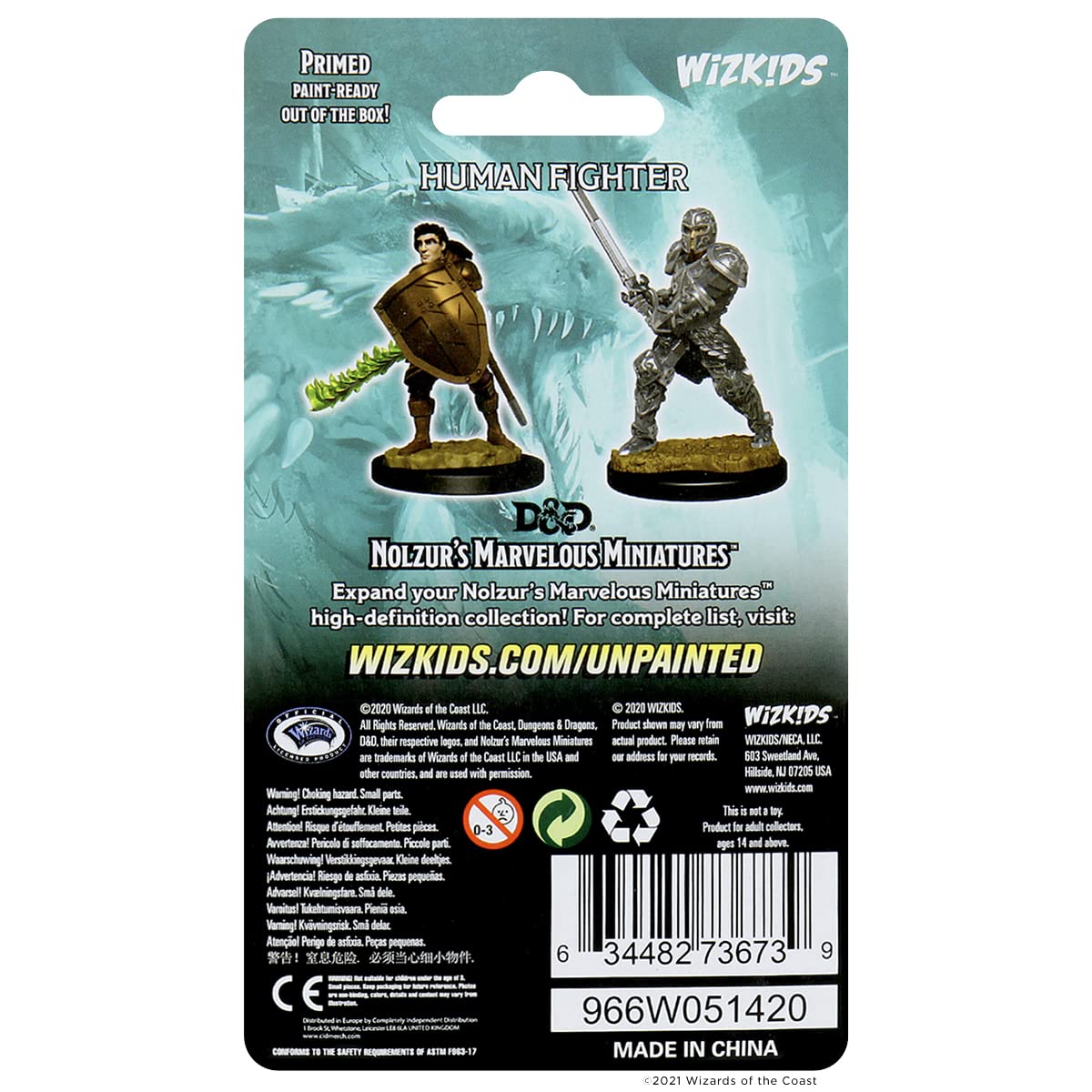 Foto 3 pulgar | Figura Miniatura Wizkids D&d Nolzurs Marvelous Wave 8 Human Male - Venta Internacional.