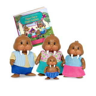 Foto 1 | Toy Li'l Woodzeez Tuskaroo Walrus Family Con Libro De Cuentos De Más De 3 Años - Venta Internacional.