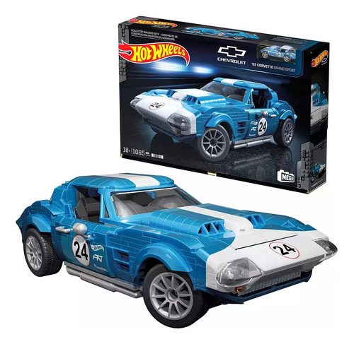 Foto 3 pulgar | Hot Weels Corvette Grand Sport 1060 Pcs Mega Mattel