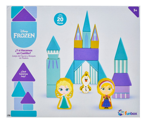 Foto 2 pulgar | Disney Frozen Y Si Hacemos Un Castillo Bloques 20pz Funbox