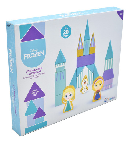 Foto 2 | Disney Frozen Y Si Hacemos Un Castillo Bloques 20pz Funbox