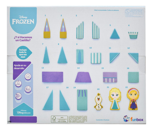 Foto 4 pulgar | Disney Frozen Y Si Hacemos Un Castillo Bloques 20pz Funbox