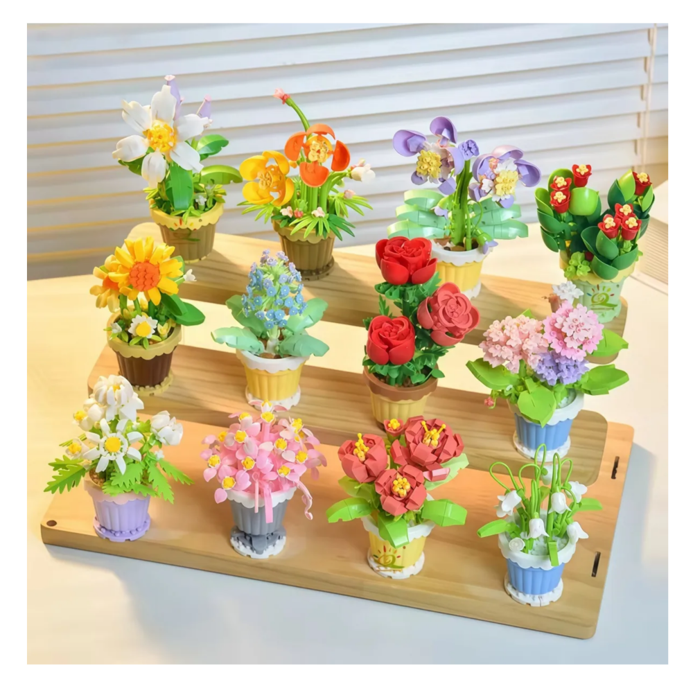 Foto 4 pulgar | Juguetes Bloques Flores 12pz  Belug, Multicolor