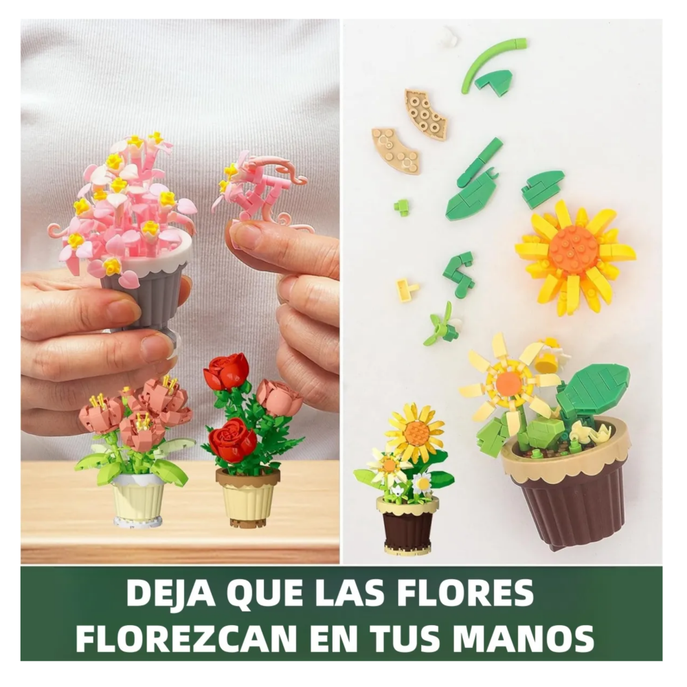 Foto 6 pulgar | Juguetes Bloques Flores 12pz  Belug, Multicolor