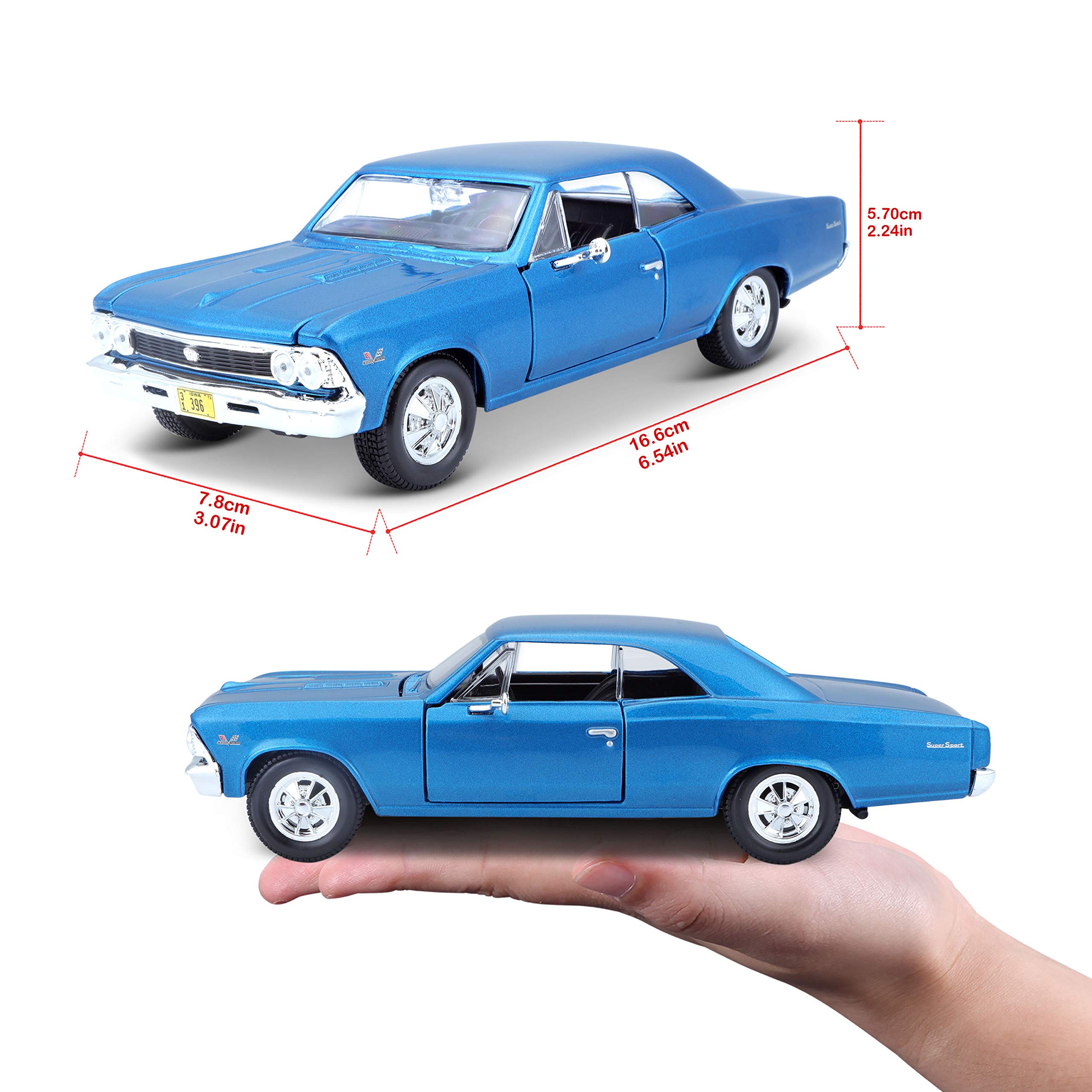 Foto 3 pulgar | Coche Maisto 1966 Chevy Chevelle Ss 396 a Escala 1:24 - Venta Internacional