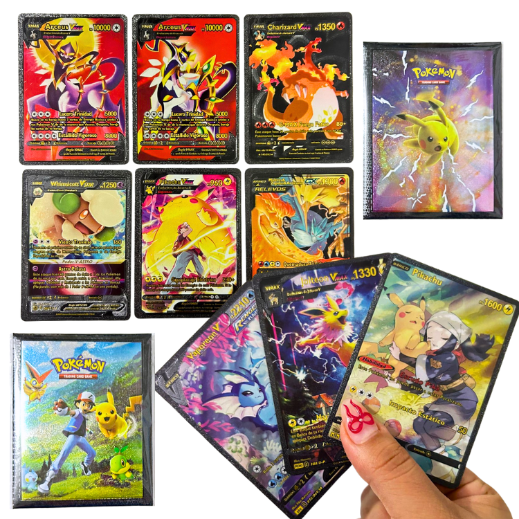 Foto 2 pulgar | 50 Cartas Doradas Coleccionable Holográficas Plásticas Anime