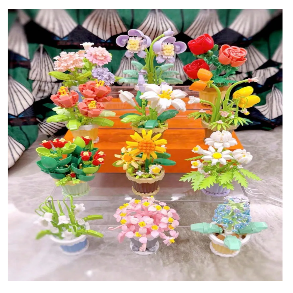 Foto 4 pulgar | Juguetes Bloques Flores 12pz Belug  Multicolor