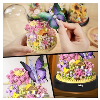Foto 2 | Bloques De Flores Artificiales Belug Mariposa Morada 582pcs