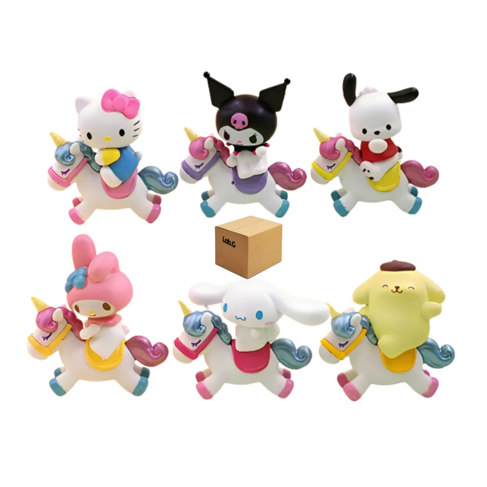 Foto 1 | Set 6 Figuras Hello Kitty Kuromi Colección Lab.g  Colores