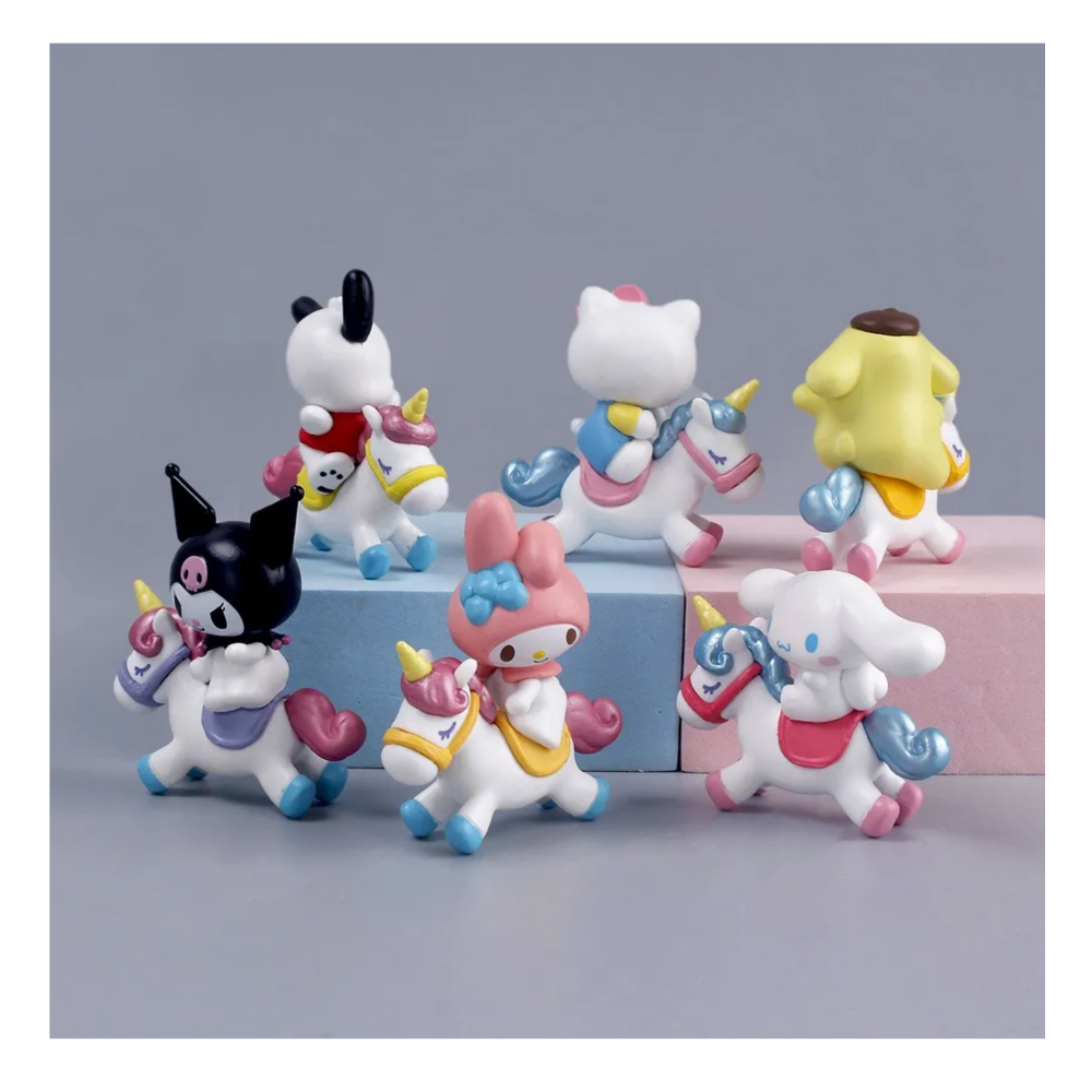 Foto 6 pulgar | Set 6 Figuras Hello Kitty Kuromi Colección Lab.g  Colores