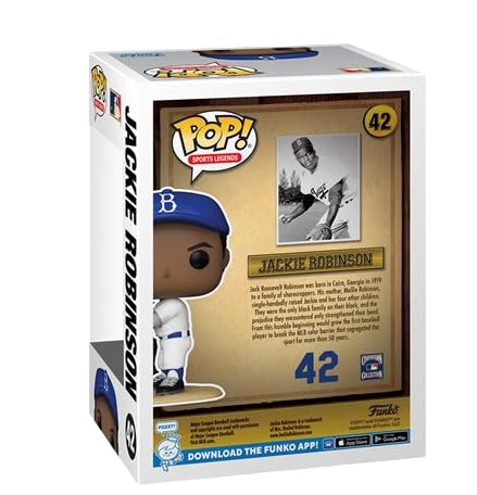 Foto 4 | ¡funko Pop! Jackie Robinson #42 De Los Brooklyn Dodgers De Brooklyn  Leyendas De La Mlb - Venta Internacional.