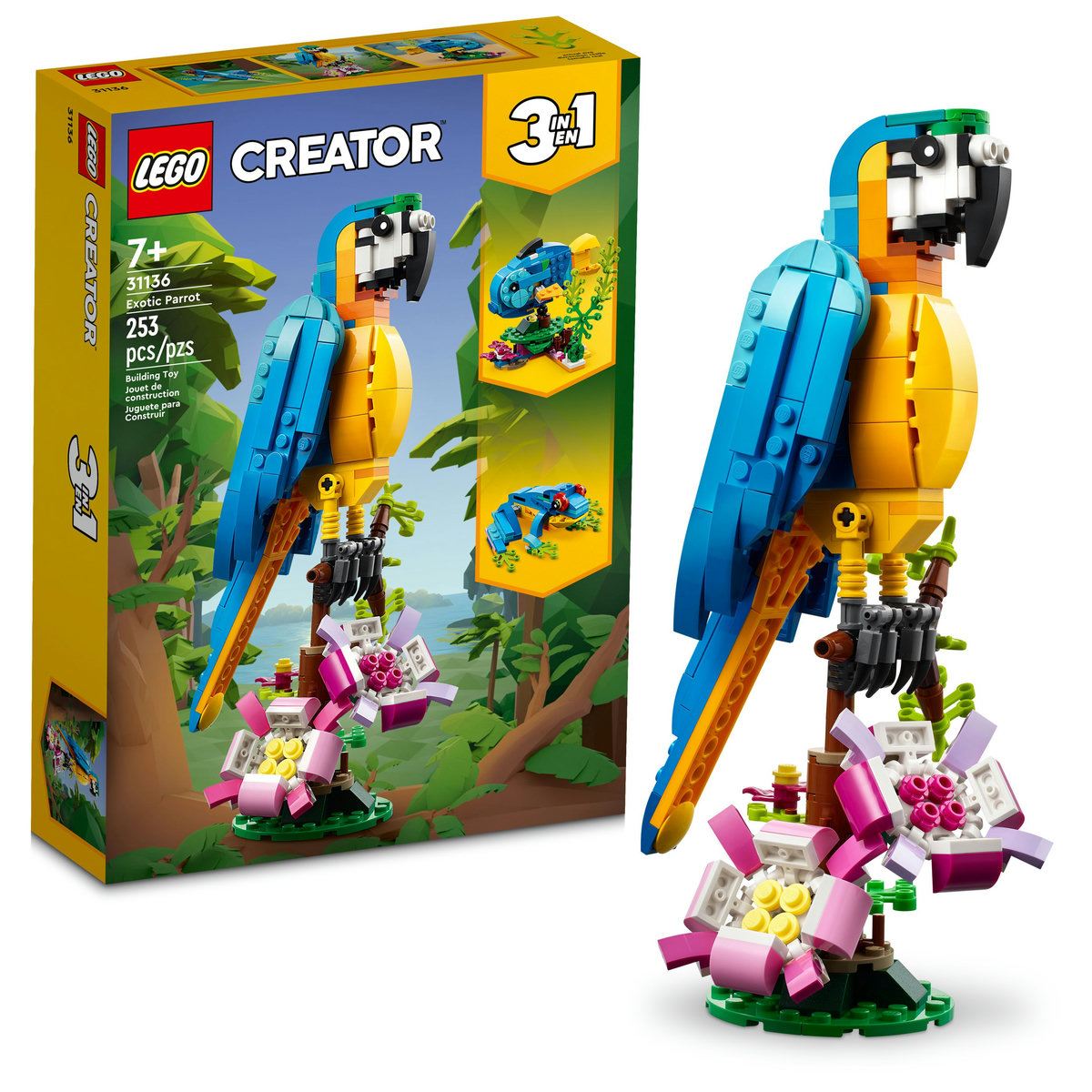 Foto 2 pulgar | Set Lego Creator 3 En 1 Perico Exótico 253 Piezas Color Multicolor Para Niños Desde 7 Años
